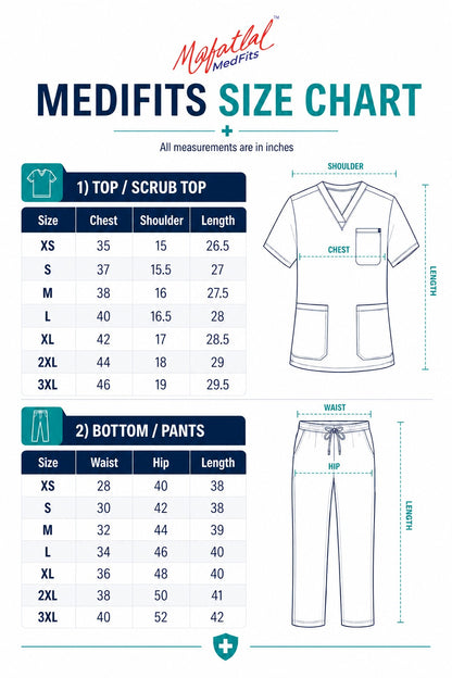 Medfits Prime Women's V-Neck (Royal Blue) New Gen Scrub