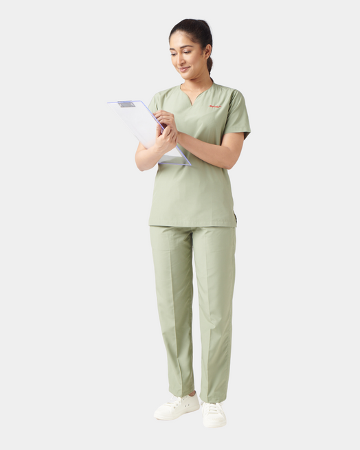 Unichoice Women's V-Neck (Olive) New Gen Scrub