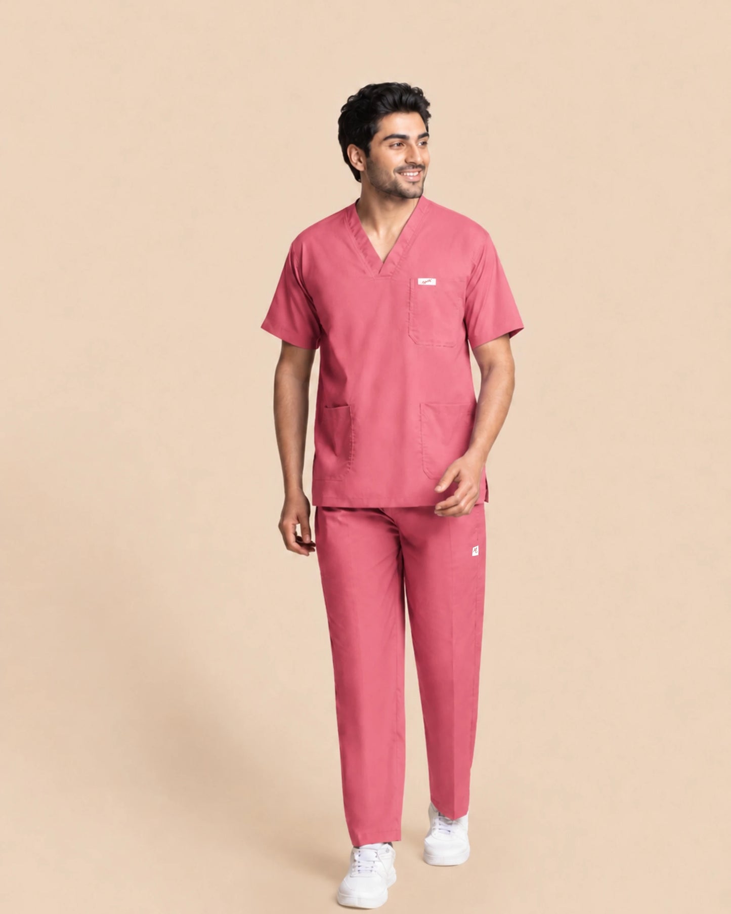 Medfits Core Men's V-Neck (Light Pink) New Gen Scrub