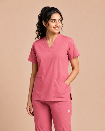 Medfits Core  Women's V-Neck (Light Pink) New Gen Scrub