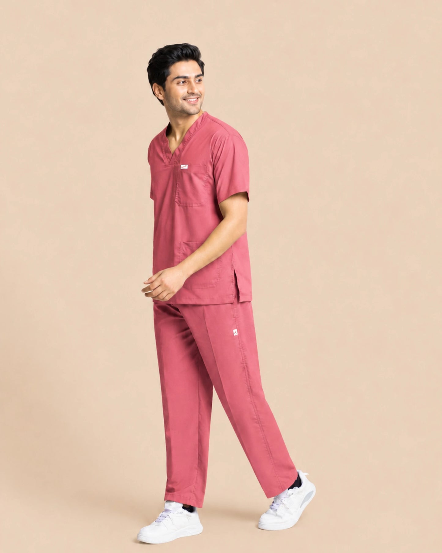 Medfits Core Men's V-Neck (Light Pink) New Gen Scrub