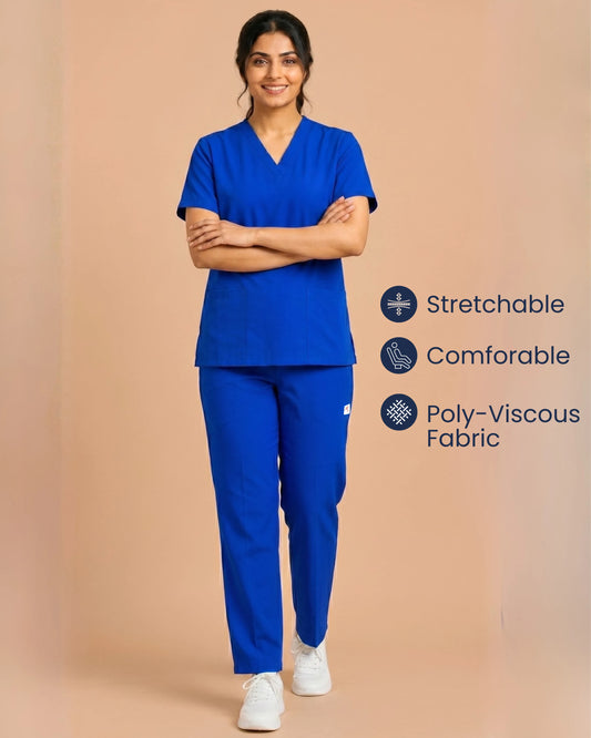 Medfits Core Women's V-Neck (Imperial Blue) New Gen Scrub
