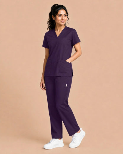 Medfits Core Women's V-Neck (Purple) New Gen Scrub