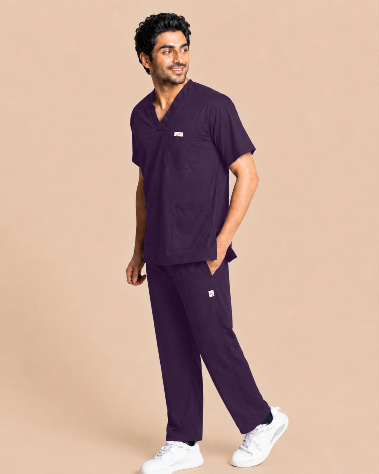Medfits Core Men's V-Neck (Purple) New Gen Scrub