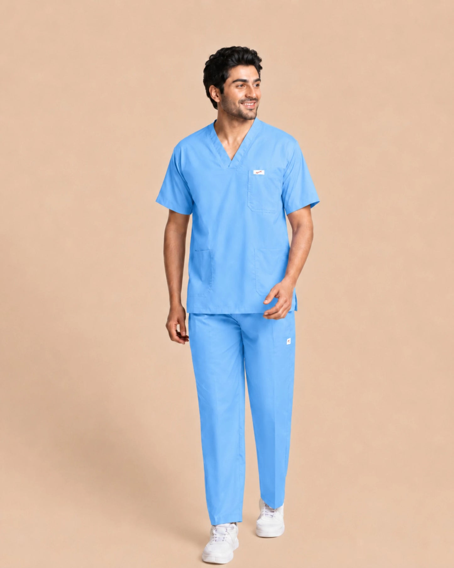 Medfits Core Men's V-Neck (Light Blue) New Gen Scrub