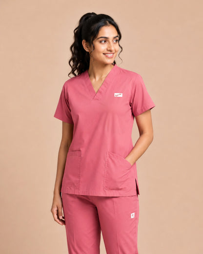 Medfits Core  Women's V-Neck (Light Pink) New Gen Scrub