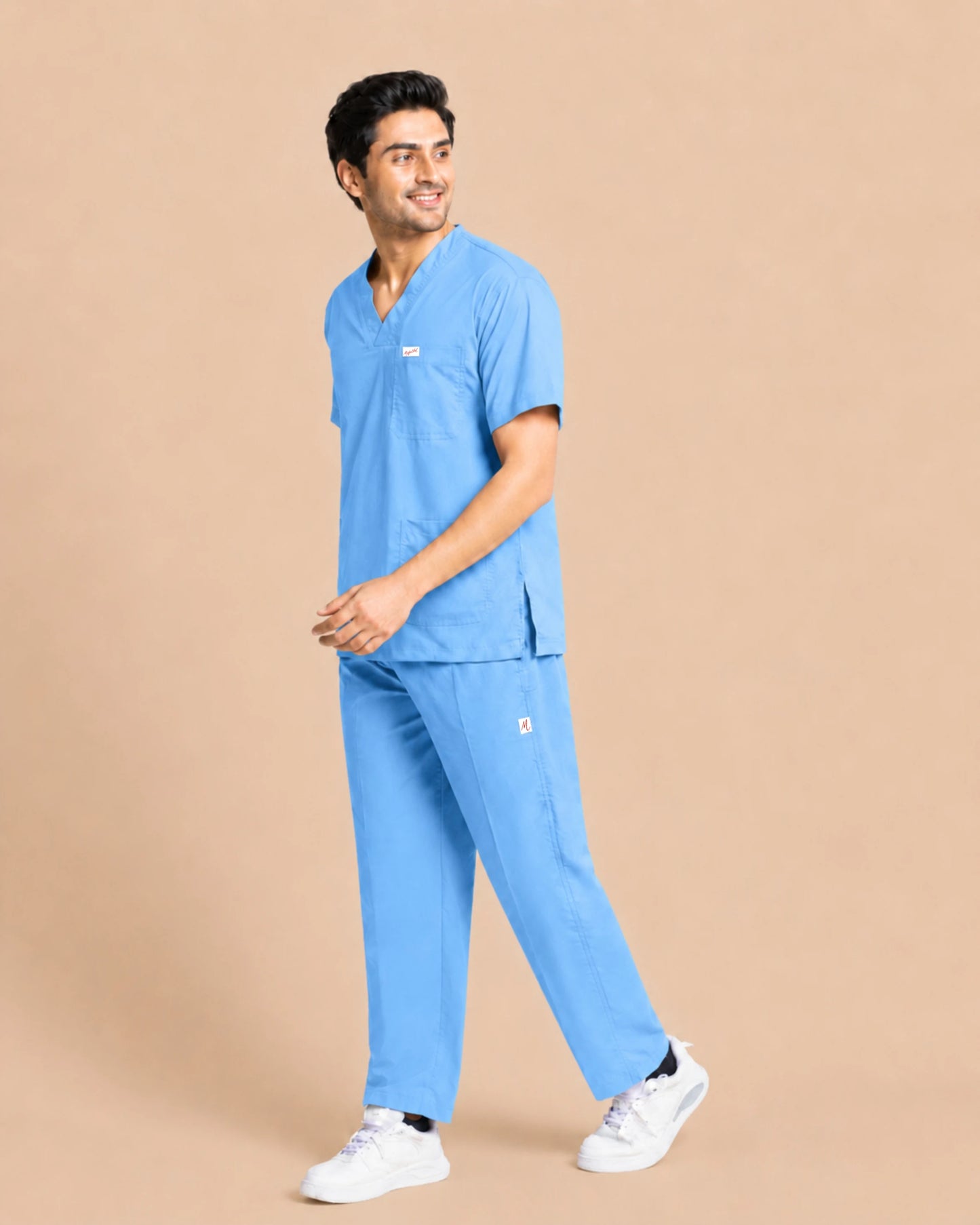 Medfits Core Men's V-Neck (Light Blue) New Gen Scrub