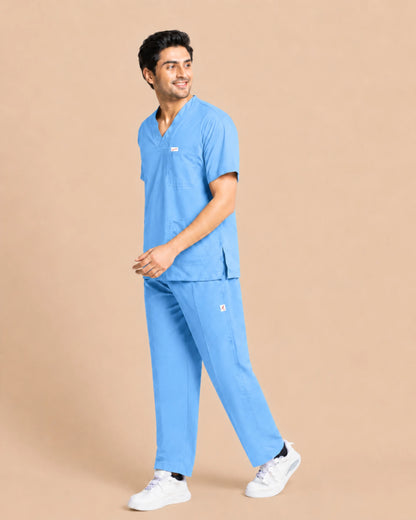Medfits Core Men's V-Neck (Light Blue) New Gen Scrub