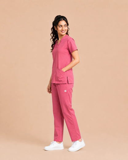 Medfits Core  Women's V-Neck (Light Pink) New Gen Scrub