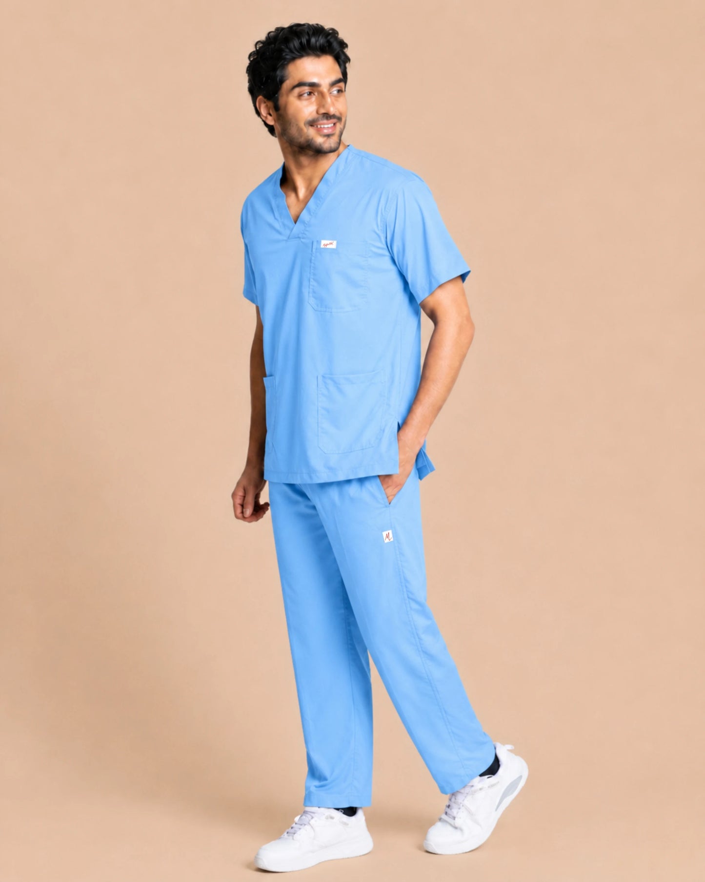 Medfits Core Men's V-Neck (Light Blue) New Gen Scrub