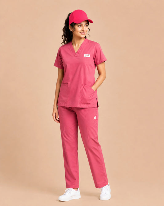 Medfits Core  Women's V-Neck (Light Pink) New Gen Scrub