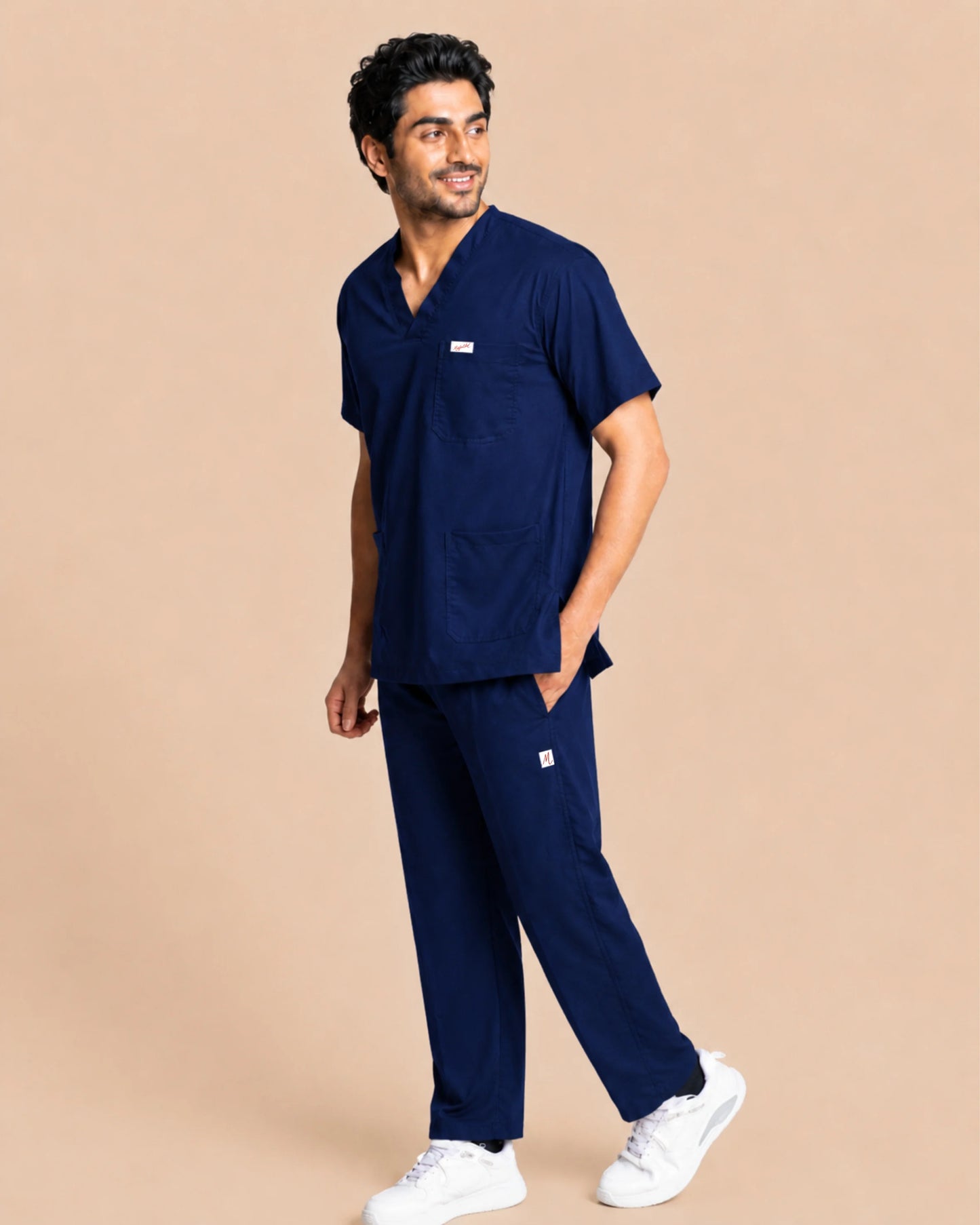Medfits Core Men's V-Neck (Marine Blue) New Gen Scrub