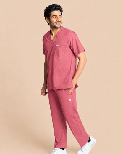 Medfits Core Men's V-Neck (Light Pink) New Gen Scrub