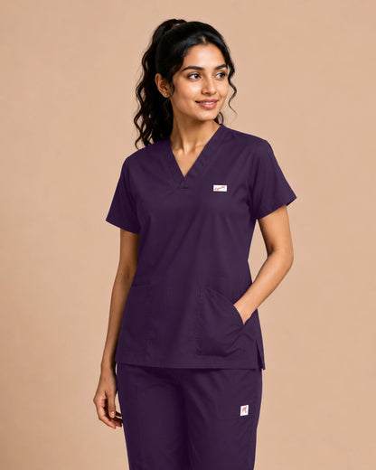 Medfits Core Women's V-Neck (Purple) New Gen Scrub
