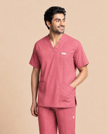 Medfits Core Men's V-Neck (Light Pink) New Gen Scrub