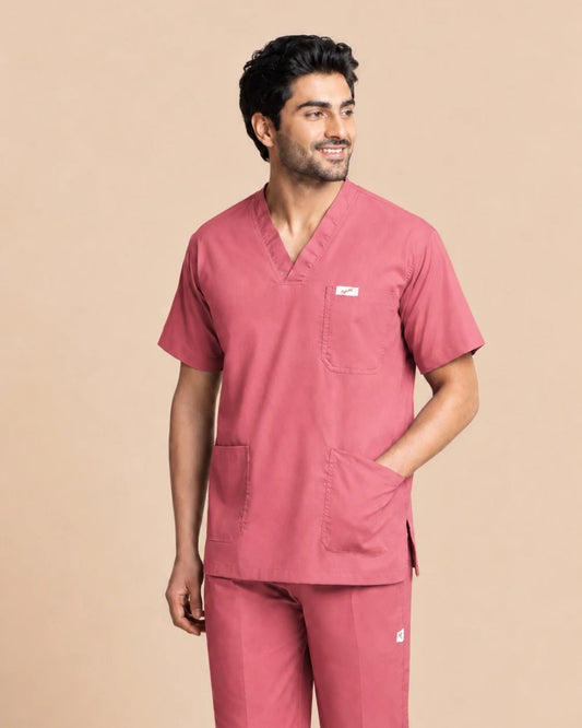 Medfits Core Men's V-Neck (Light Pink) New Gen Scrub