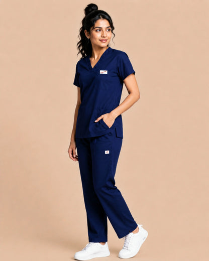 Medfits Core Women's V-Neck (Marine Blue) New Gen Scrub