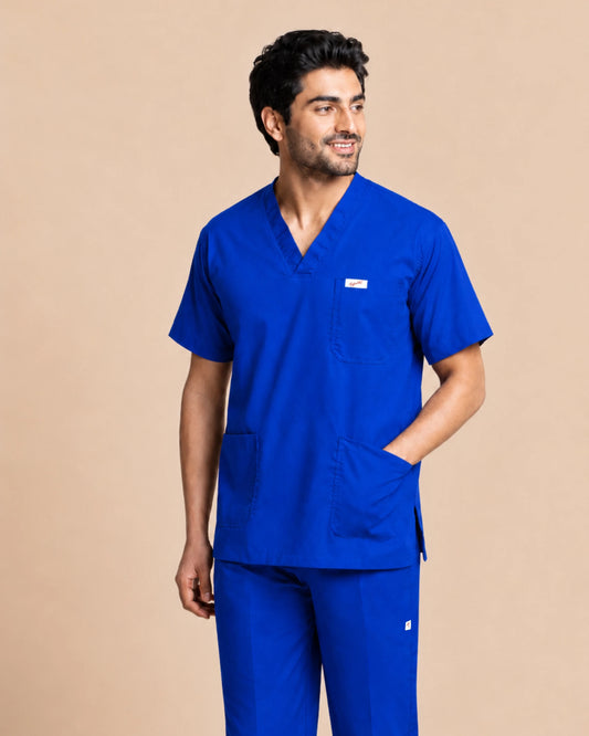 Medfits Core Men's V-Neck (Imperial Blue) New Gen Scrub