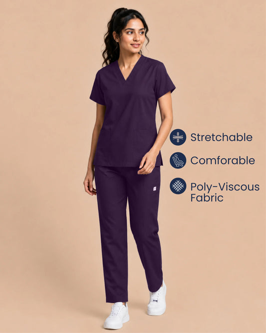 Medfits Core Women's V-Neck (Purple) New Gen Scrub
