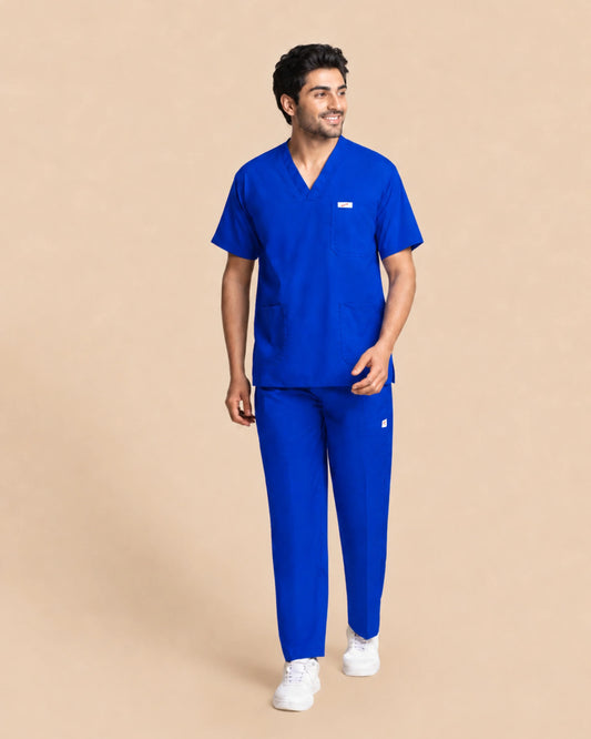 Medfits Core Men's V-Neck (Imperial Blue) New Gen Scrub